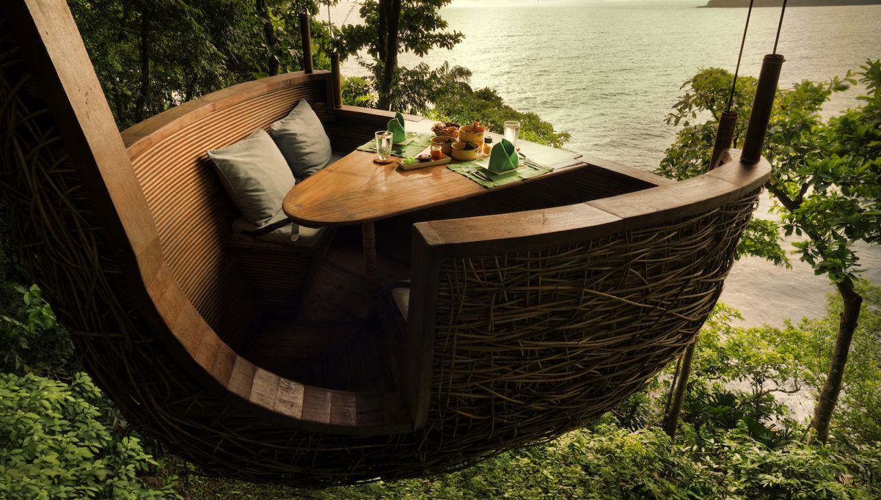 <strong>Tree pod dining: </strong>Among Soneva Kiri's many dining experiences, its tree pod is the most famous, appearing on many travel lists since opening a decade ago. 