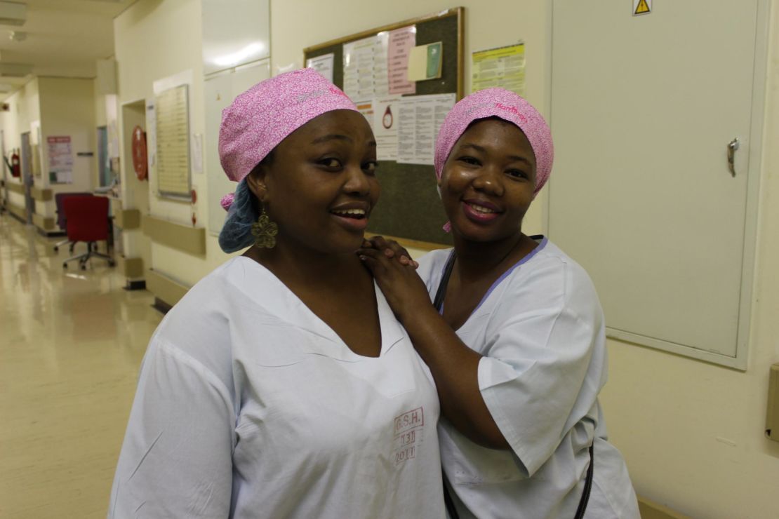 Theatre sisters (nurses) on a break between surgeries.