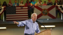 TAMPA, FL - OCTOBER 22:  Former Vice President Joe Biden speaks during a campaign rally held at the University of South Florida Campus Recreation Building on October 22, 2018 in Tampa, Florida. The rally was held to support U.S. Sen. Bill Nelson (D-FL) and Democratic gubernatorial nominee Andrew Gillum as they run against their Republican opponents.  (Photo by Joe Raedle/Getty Images)