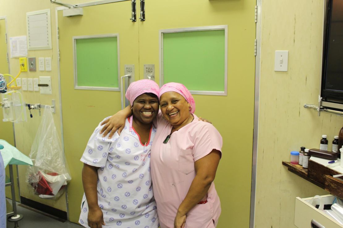 Project Flamingo theater nurses on a break.