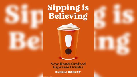 Dunkin' unveils new espresso recipes and cups.