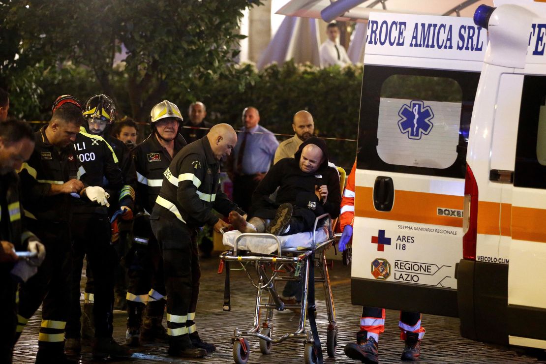 Those injured in the esclator malfunction were transported to five different hospitals across Rome.