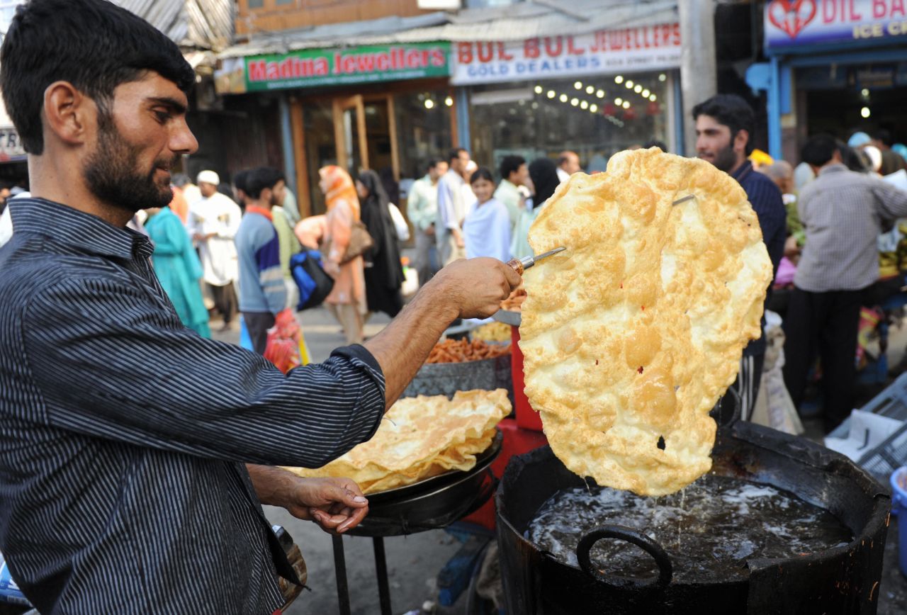 <strong>Northern India: </strong>In<strong> </strong>Jammu and Kashmir, you'll find street snacks like <em>paratha</em> -- flatbread -- around every corner.