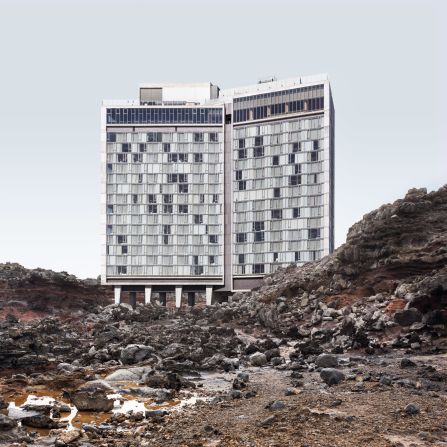 The bent Standard Hotel by New York firm Ennead Architects seems to merge with this rocky landscape, with hotel windows opened to resemble surrounding boulders.