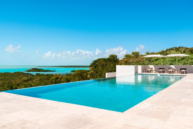 <strong>Sailrock Resort:</strong> An infinity-edge pool at Sailrock Resort's Great House overlooks Caicos Banks. The low-density luxury resort is perched between the Atlantic Ocean and Caicos Banks.