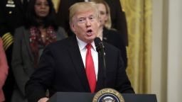 President Donald Trump speaks about crude pipe bombs targeting Hillary Clinton, former President Barack Obama, CNN and others, during an event on the opioid crisis, in the East Room of the White House, Wednesday, Oct. 24, 2018, in Washington.