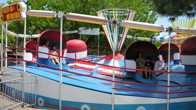 <strong>Up for grabs:</strong> Rides on sale include a Tilt-a-Whirl (pictured), a flying tea cups ride and a kiddie roller coaster. 