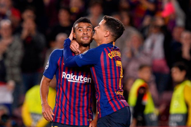Barcelona didn't seem to miss Messi much. Rafinha scored their opener after prodding home Philippe Coutinho's delightful cross. Jordi Alba netted Barcelona's second. 