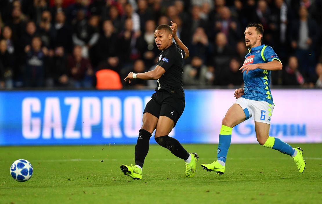 Kylian Mbappe cut a frustrated figure for much of the match and failed to make an impact. 