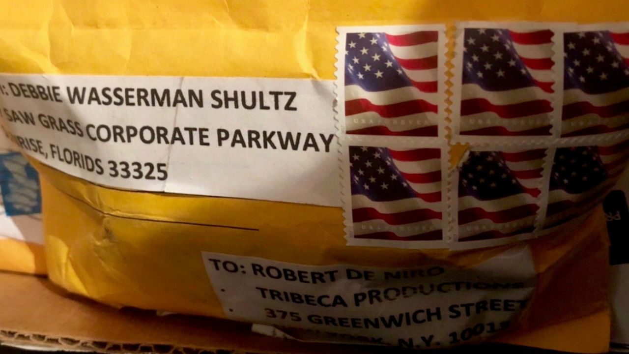 A photo of the package sent to Robert DeNiro, provided by a law enforcement official.