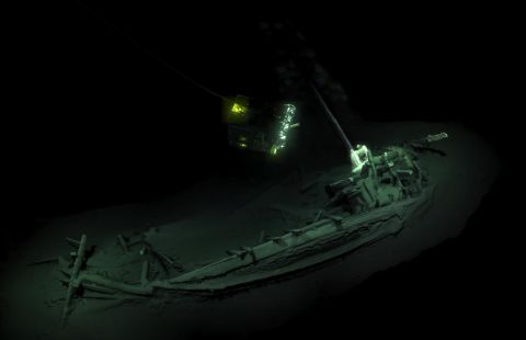The world's oldest intact shipwreck was found by a research team in the Black Sea. It's a Greek trading vessel that was dated to 400 BC. The ship was surveyed and digitally mapped by two remote underwater vehicles.