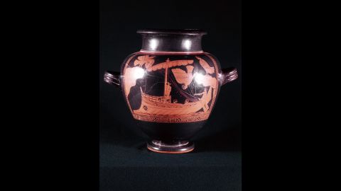 The "Siren Vase" depicts the ship of Odysseus. 