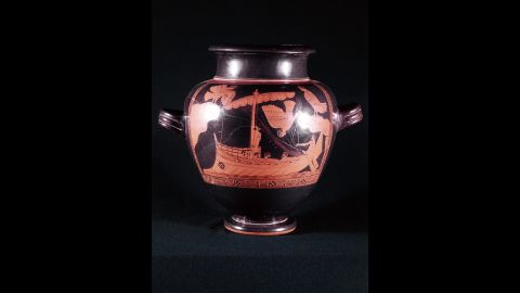 The "Siren Vase" depicts the ship of Odysseus.
