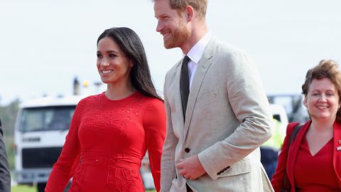 Meghan Markle tonga red dress