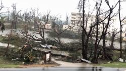 Destruction on Saipan Island after Super Typhoon Yutu slammed into the Northern Mariana Islands on October 25, 2018.