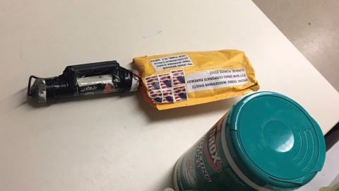 This is one of the suspicious packages sent to the CNN building in New York.