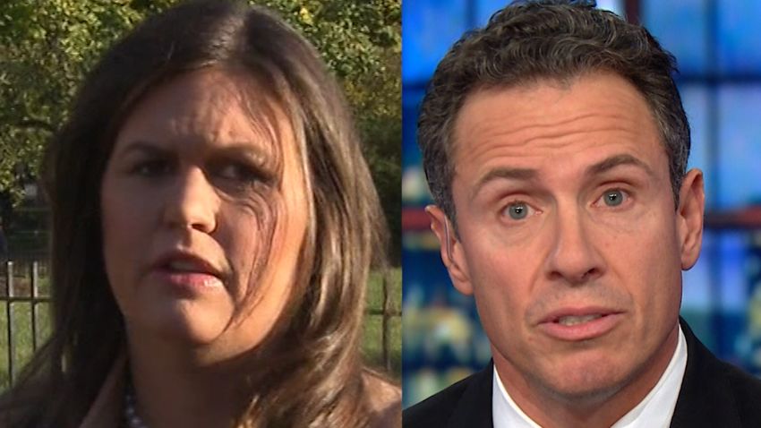 Chris Cuomo and Sarah Sanders split
