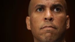 U.S. Sen. Cory Booker (D-NJ) listens during a markup hearing before the Senate Judiciary Committee September 13, 2018 on Capitol Hill in Washington, DC.