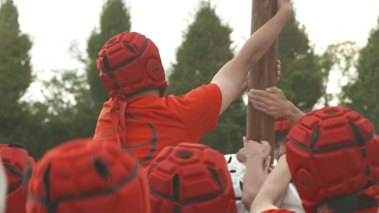 The only protective gear here is a soft, padded helmet.