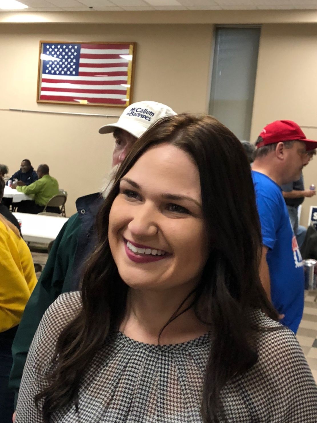 Candidate Abby Finkenauer, 29, is younger than many of the voters, but she still has a "one of us" connection with them.