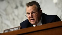 WASHINGTON, DC - SEPTEMBER 09:  Sen. Jon Tester (D-MT) ask questions during a hearing of the Senate VeteransÕ Affairs Committee September 9, 2014 in Washington, DC. The committee heard testimony on "The State of VA Health Care."  (Photo by Win McNamee/Getty Images)