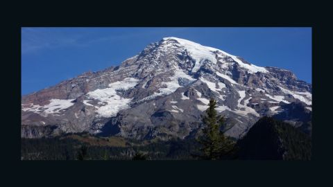 Mount Rainier is about 85 miles southeast of Seattle.
