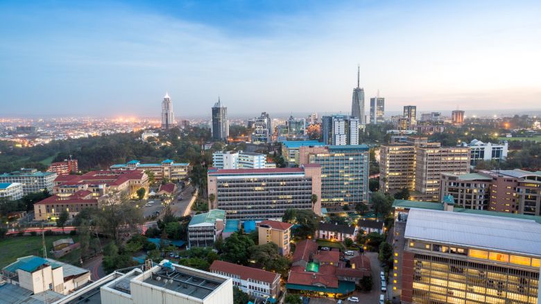 AfricanStockPhoto -- modern Nairobi cityscape - capital city of Kenya, East Africa