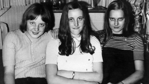 Merkel, left, attends a New Year's Eve party with friends in Berlin in 1972. In 1977, at the age of 23, she married her first husband, Ulrich Merkel. They divorced in 1982, but she kept the name.