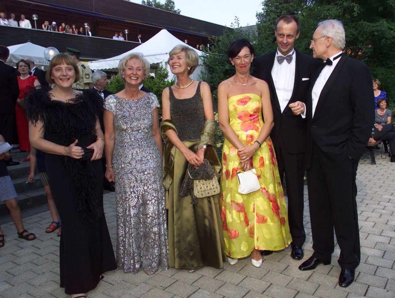 Merkel, left, attends the opening of the Wagner Festival, an annual music festival in Bayreuth, Germany, in 2001.
