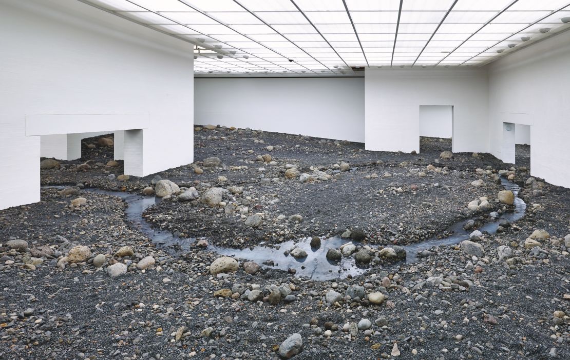 "Riverbed," a 2014 installation made with water and Icelandic rock, at the Louisiana Museum of
Modern Art.