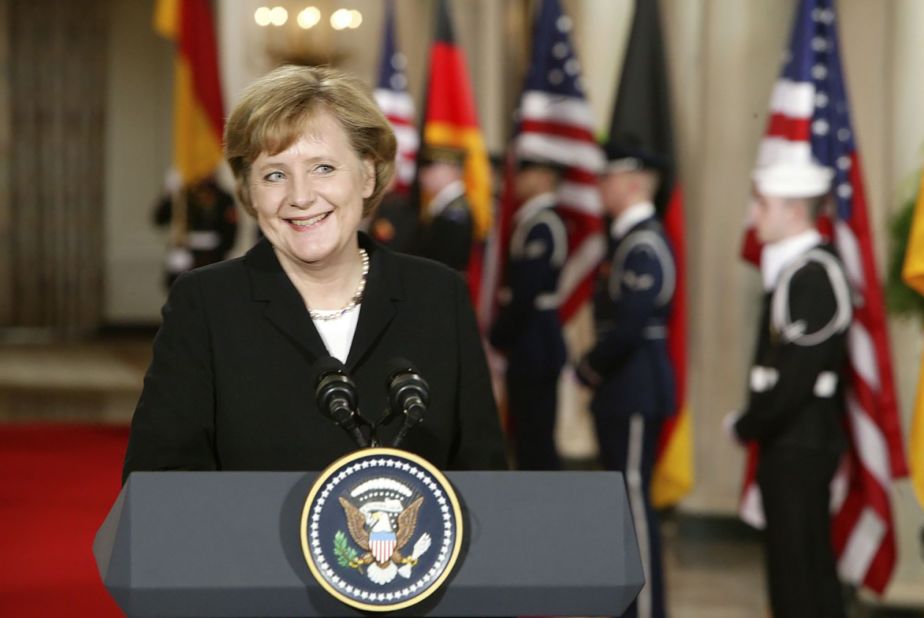 Merkel visits the White House in January 2006. A few days later she also visited the Kremlin in Russia.