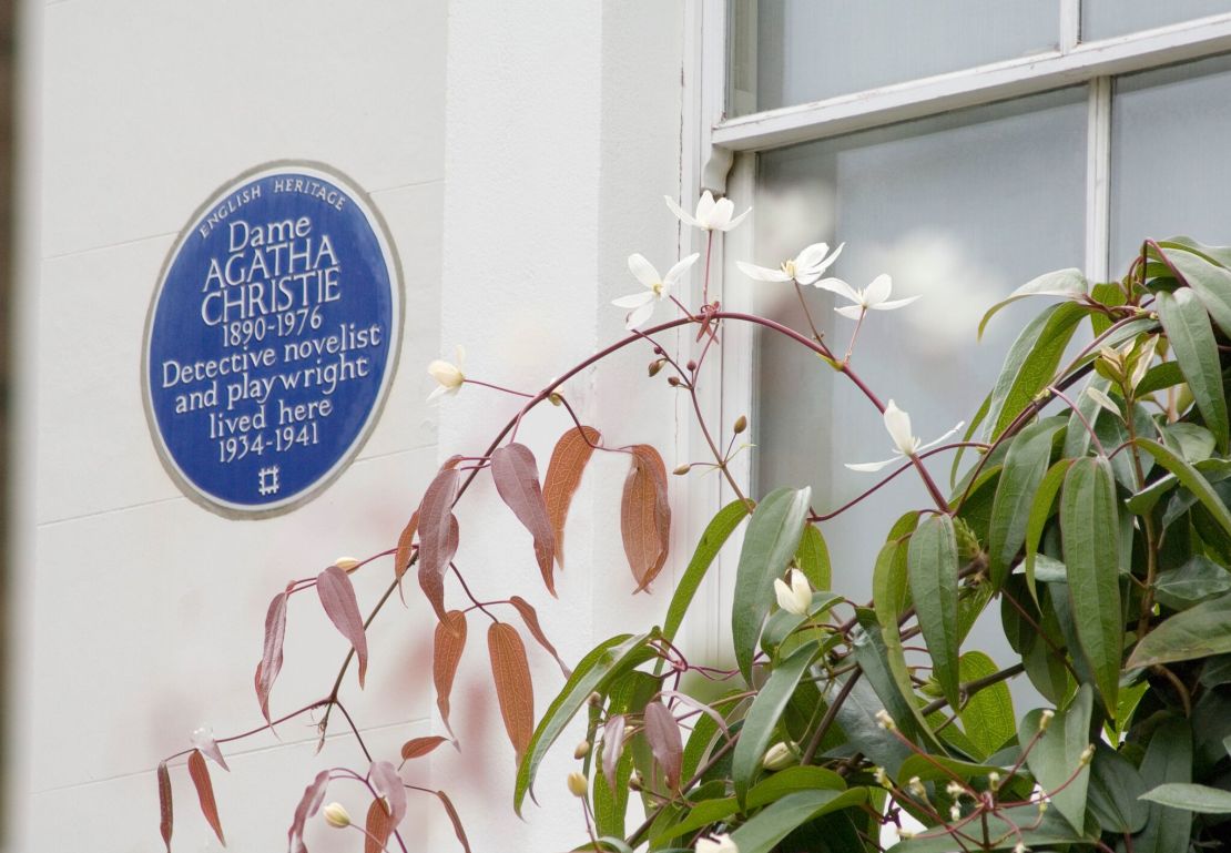 More women should receive a blue plaque, like this one for author Agatha Christie, English Heritage says.