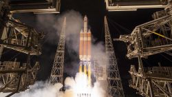 CAPE CANAVERAL, FLORIDA - AUGUST 12: In this handout provided by NASA, The United Launch Alliance Delta IV Heavy rocket launches NASA's Parker Solar Probe to touch the Sun from Launch Complex 37 at Cape Canaveral Air Force Station on August 12, 2018 in Cape Canaveral, Florida. Parker Solar Probe is humanity's first-ever mission into a part of the Suns atmosphere called the corona. The probe will directly explore solar processes that are key to understanding and forecasting space weather events that can impact life on Earth. (Photo by Bill Ingalls/NASA via Getty Images)