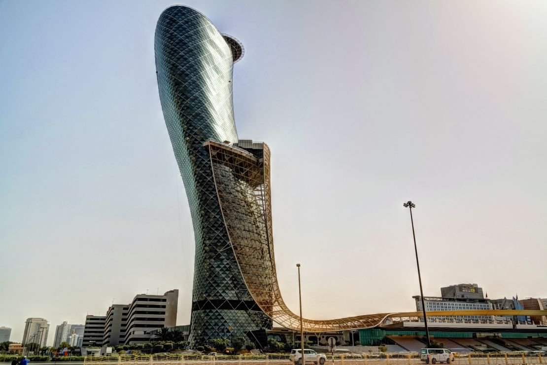 Abu Dhabi's Capital Gate is the world's most leaning tower at 18 degrees to the west -- four times that of Italy's iconic leaning tower of Pisa.