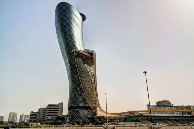 <strong>Innovative architecture:</strong> Abu Dhabi's Capital Gate is the world's most leaning tower at 18 degrees to the west -- four times that of Italy's iconic leaning tower of Pisa.