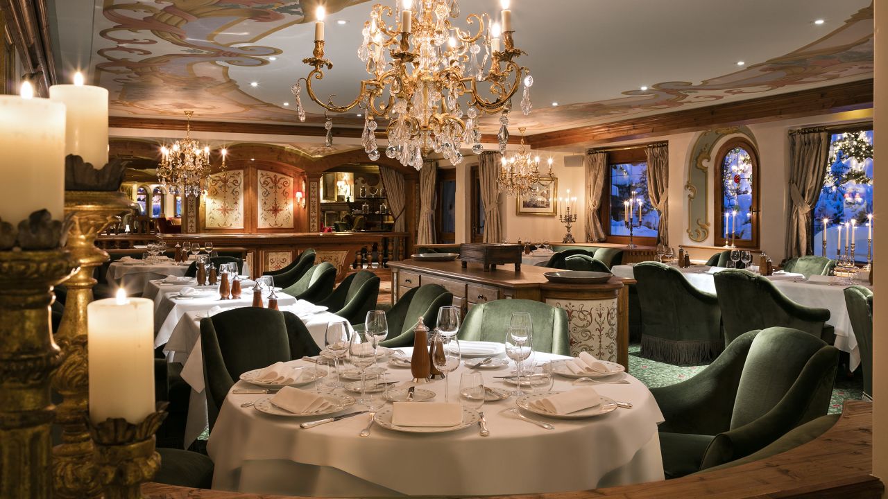 A peek inside the dining room of La Table des Airelles, which was recently renovated.