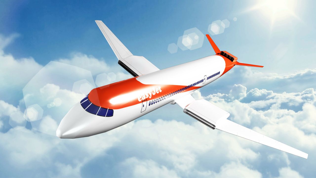 A model of how the future electric plane is expected to look. 