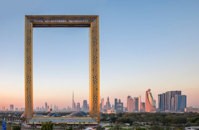 CNN's 10 must-visit places in Dubai -- and what to do there. <strong>Dubai Frame: </strong>Offering one of the city's best views, the Dubai Frame has welcomed one million visitors since it opened in January 2018, <a href="index.php?page=&url=http%3A%2F%2Fwam.ae%2Fen%2Fdetails%2F1395302732659" target="_blank" target="_blank">according to state media</a>. Situated in Zabeel Park with views of skyscrapers lining the Sheikh Zayed Road, the gardens also host a number of events.