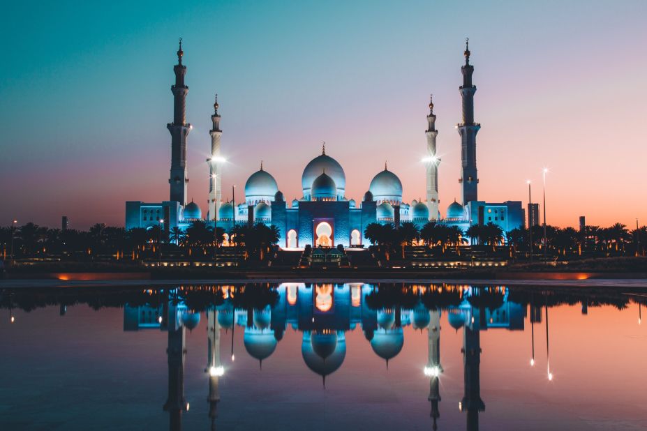 <strong>Religious landmarks: </strong>Abu Dhabi's Sheikh Zayed Grand Mosque is the third largest mosque in the world.