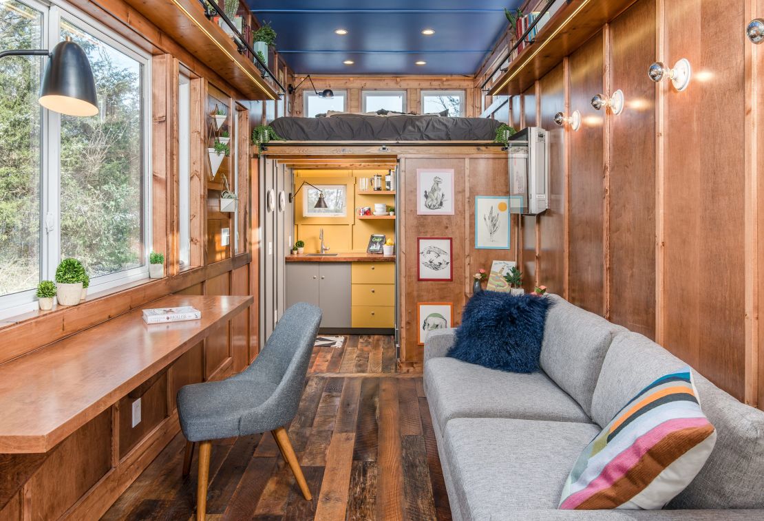Inside the Cornelia designed and built by New Frontier Tiny Homes.