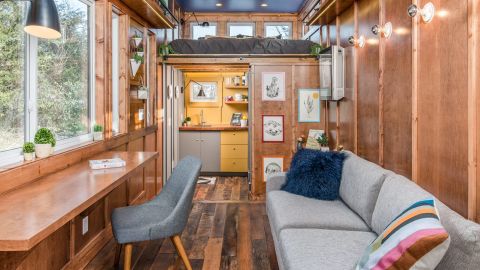 Inside the Cornelia designed and built by New Frontier Tiny Homes.