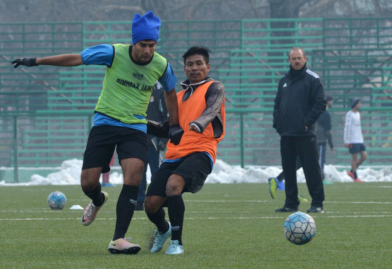 To give the youths an alternative outlet, Chattoo and Meraj bought footballs for the local area. Soon everyone wanted to play and an official team -- Real Kashmir --  was created in 2016. 