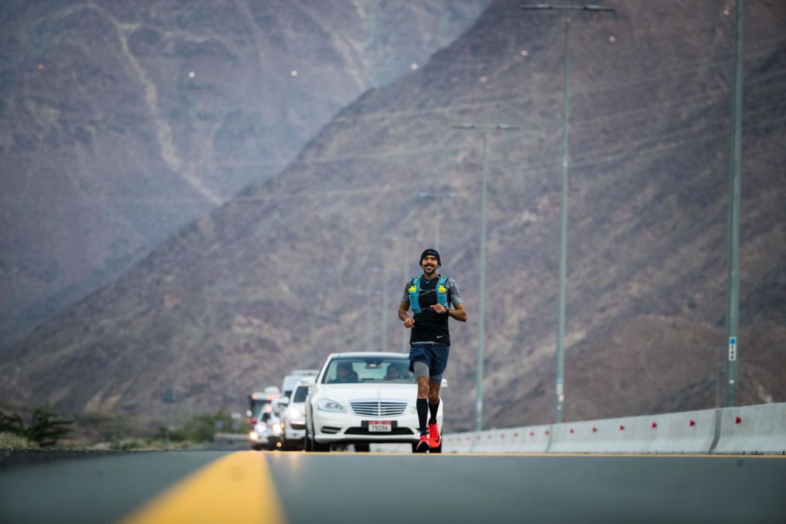 Khaled Al-Suwaidi is the first Emirati to run across his country, from the east coast to the west coast.