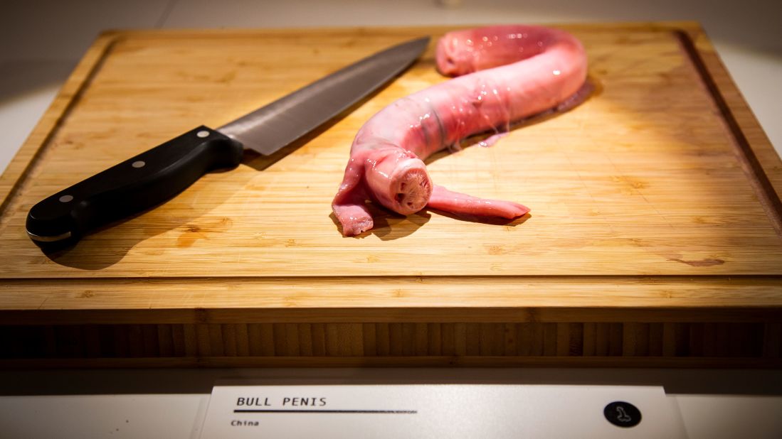 <strong>Disgusting Food Museum</strong>: A new museum opening in the southern Swedish city of Malmö is aiming to analyze why people love and hate certain foods. Like this bull penis, pictured.