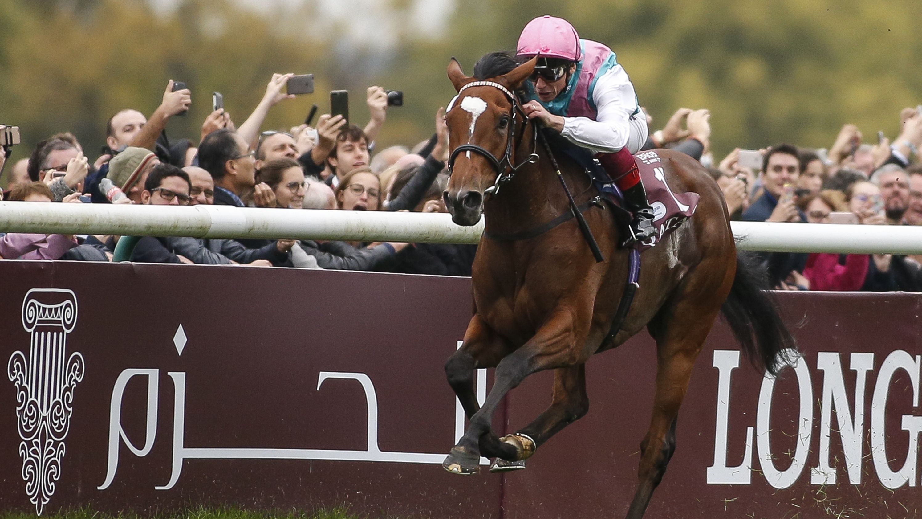 Frankie Dettori rode Enable to a second consecutive Arc victory in Paris last month.