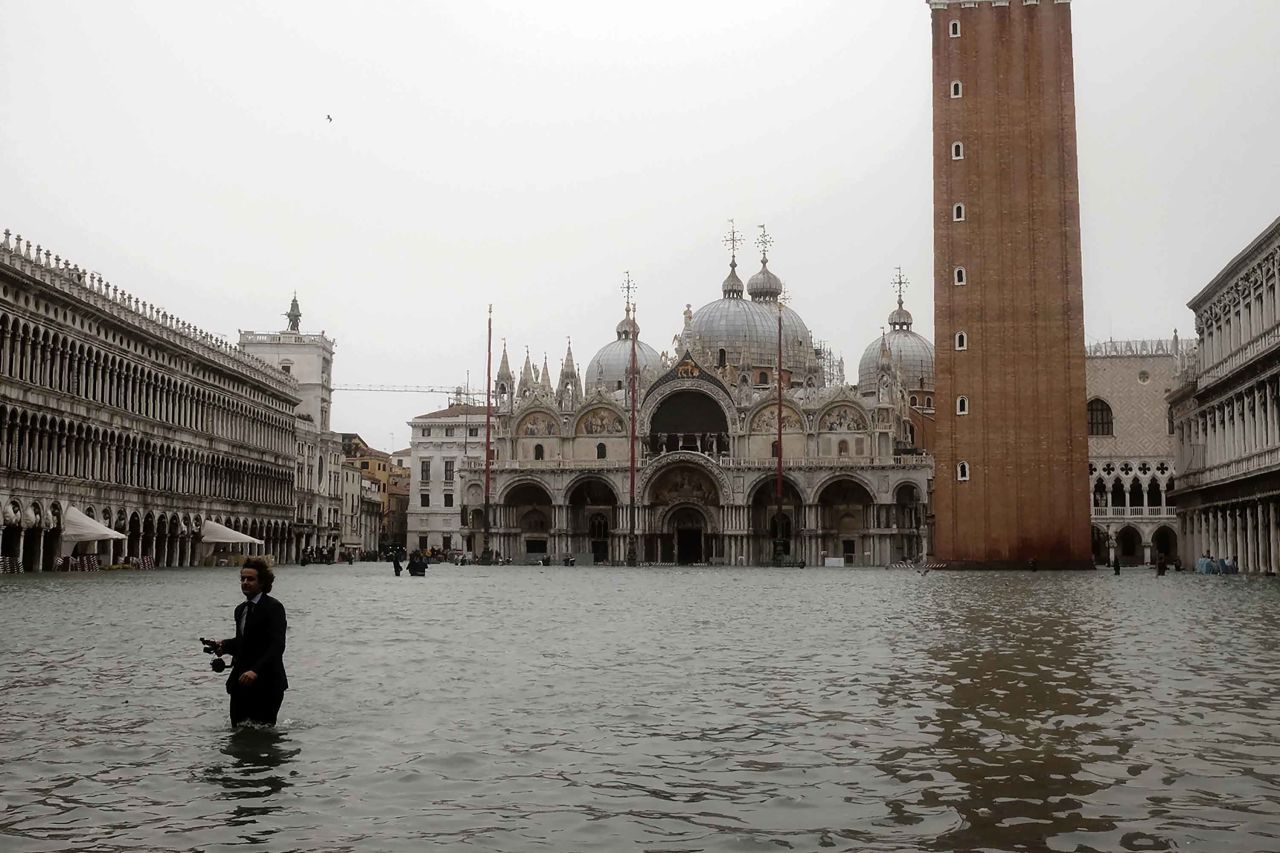 <strong>Venice:</strong> Venice's city of 118 islands is increasingly threatened by flood water during storms and high tides. Sea levels have risen 30 centimeters since 1897 according the UNEP/UNESCO report -- 12 centimeters due to land subsidence and 18 centimeters via sea level rise.