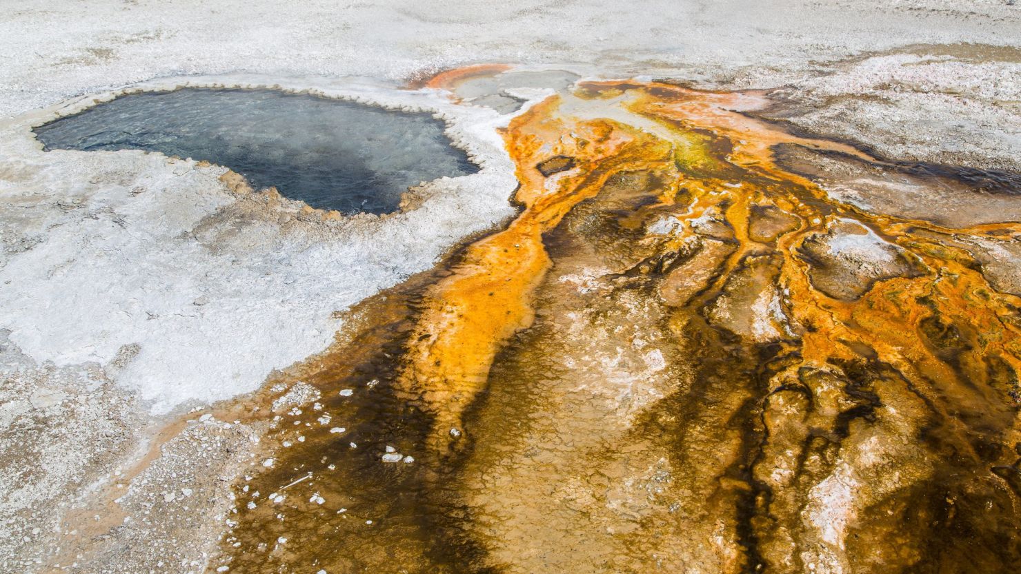 Yellowstone's Ear Spring geyser is normally a docile pool.