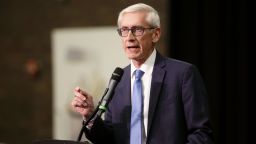 Tony Evers, Democratic nominee for governor of Wisconsin, speaks during a campaign rally for Democratic candidates in Milwaukee, Wisconsin, U.S., on Monday, Oct. 22, 2018. Senator Bernie Sanders visited Wisconsin as part of a nine-state swing with to give a boost to progressive candidates ahead of the November 6 midterm elections. 