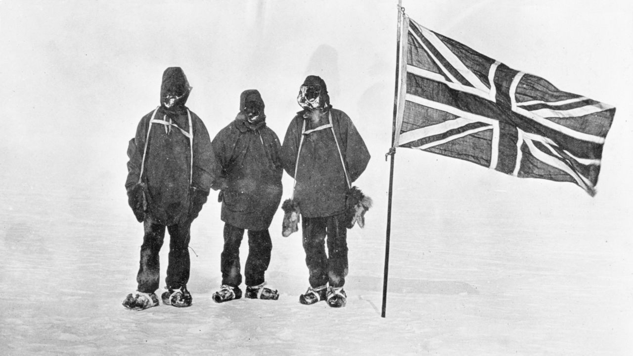 The iconic image of Shackleton and his team in 1908 at 88°23'S.
