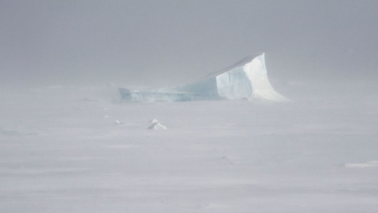 The Weddell Sea, home to Berkner Island, pictured here, is where Worsley began his solitary journey.
